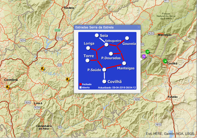 Rádio Regional do Centro: Estradas na Serra da Estrela encerradas devido à queda de neve