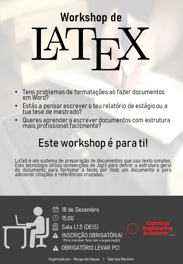 Rádio Regional do Centro: ISEC promove hoje workshop de LaTeX