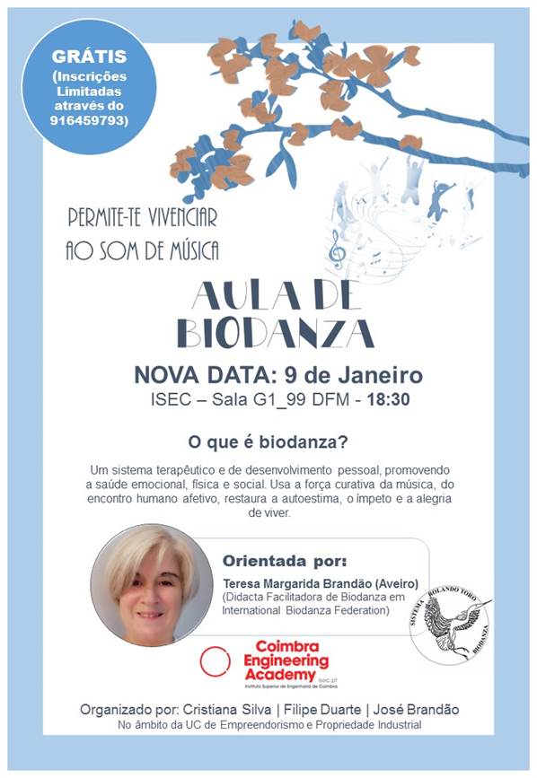 Rádio Regional do Centro: ISEC organiza amanhã aula de Biodanza às 18h30