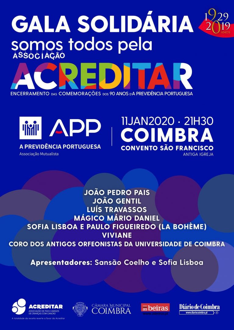 Rádio Regional do Centro: APP promove Gala Solidária este sábado às 21h30 (c/ som)