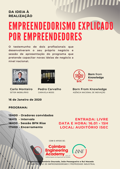Rádio Regional do Centro: ISEC promove Palestra ”Empreendedorismo Explicado por Empreendedores”