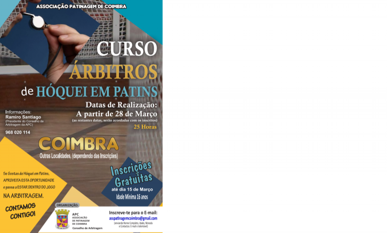 Rádio Regional do Centro: Associação de Patinagem de Coimbra abre inscrições para Curso de Árbitros