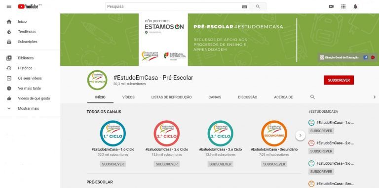 Rádio Regional do Centro: Ministério da Educação e YouTube criam 5 canais para apoiar o “#EstudoEmCasa”