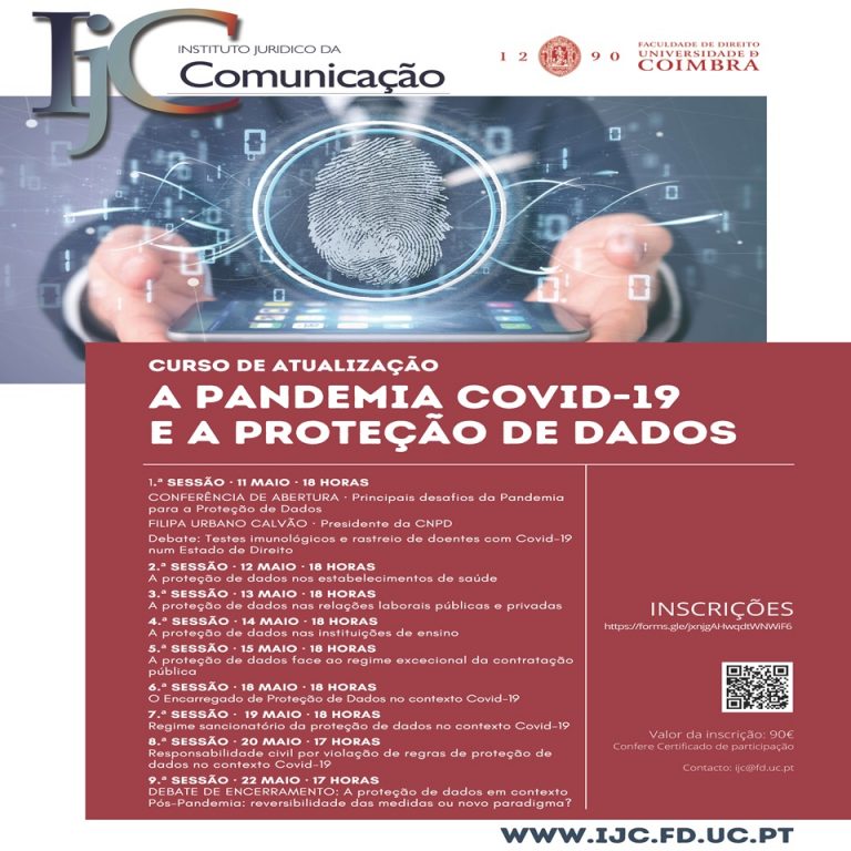 Rádio Regional do Centro: FDUC promove Curso online – A Pandemia Covid-19 e a Protecção de Dados