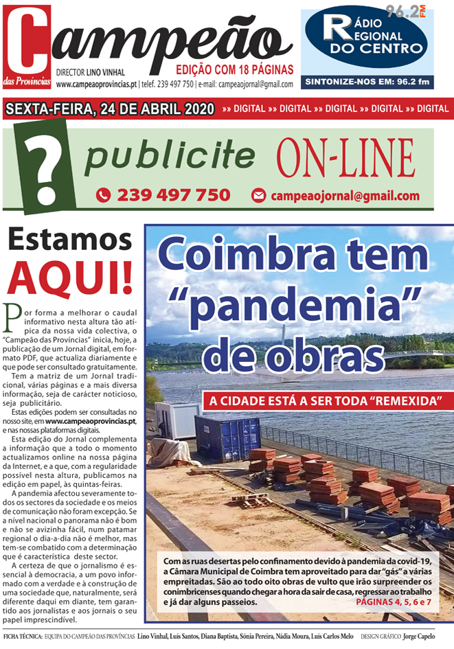 Rádio Regional do Centro: ‘Campeão das Províncias’ publica primeira edição em formato digital