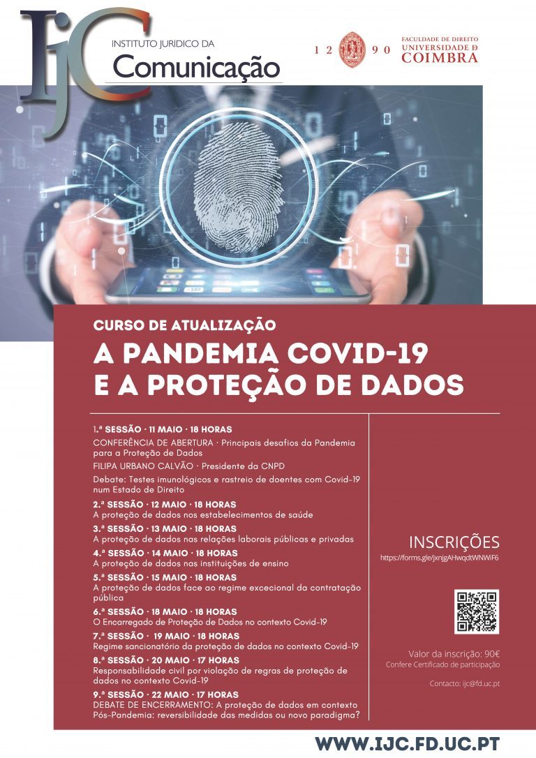 Rádio Regional do Centro: Instituto Jurídico da Comunicação: Protecção de dados em tempo de pandemia