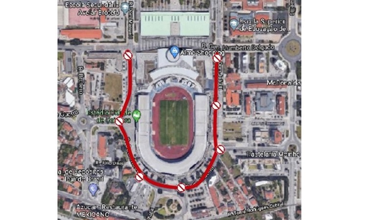 Rádio Regional do Centro: Final da Taça “corta” circulação à volta do Estádio Cidade de Coimbra