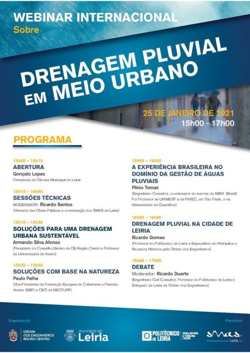 Rádio Regional do Centro: Webinar Internacional Sobre Drenagem Pluvial em Meio Urbano