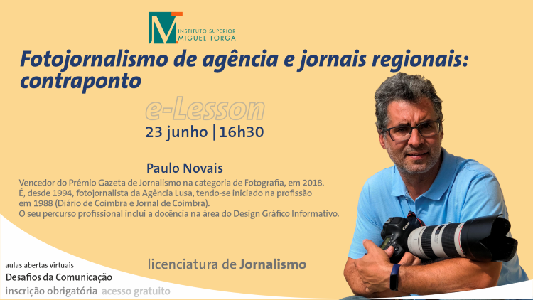 Rádio Regional do Centro: ISMT promove aula sobre “Fotojornalismo de agência e de jornais regionais”