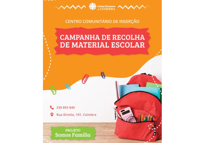 Rádio Regional do Centro: Projecto da Cáritas de Coimbra apela doação de material escolar para crianças