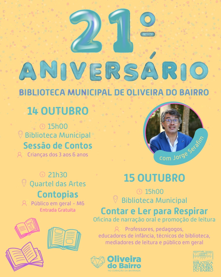 Rádio Regional do Centro: Jorge Serafim no 21.º aniversário da Biblioteca Municipal de Oliveira do Bairro