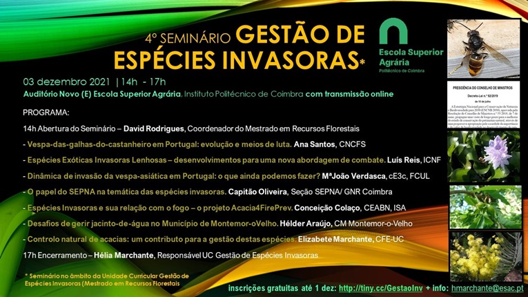 Rádio Regional do Centro: Agrária de Coimbra promove 4.º Seminário “Gestão de Espécies Invasoras”