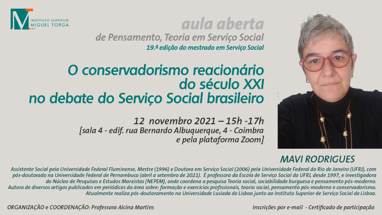 Rádio Regional do Centro: ISMT com aula aberta sobre “O conservadorismo reaccionário do século XXI”