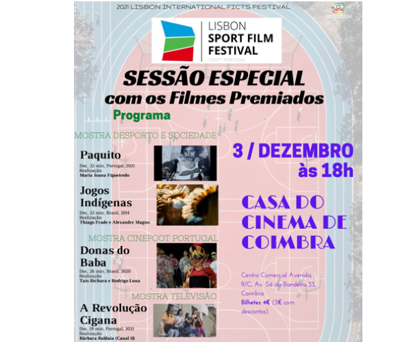 Rádio Regional do Centro: Lisbon Sport Film Festival com sessão especial em Coimbra