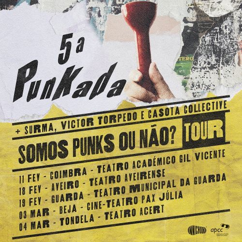 Rádio Regional do Centro: 5.ª Punkada anuncia digressão de cinco datas com Surma e Victor Torpedo