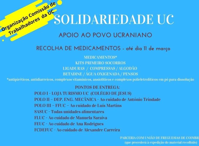 Rádio Regional do Centro: Comissão de Trabalhadores da Universidade de Coimbra com iniciativa solidária