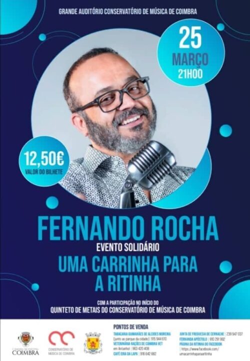 Rádio Regional do Centro: Espectáculo solidário de Fernando Rocha para angariação de fundos para a Ritinha