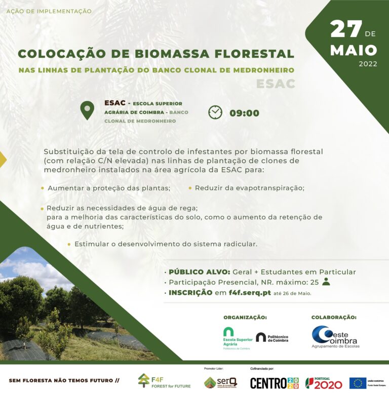 Rádio Regional do Centro: ESAC promove colocação de biomassa florestal no seu banco clonal de medronheiro