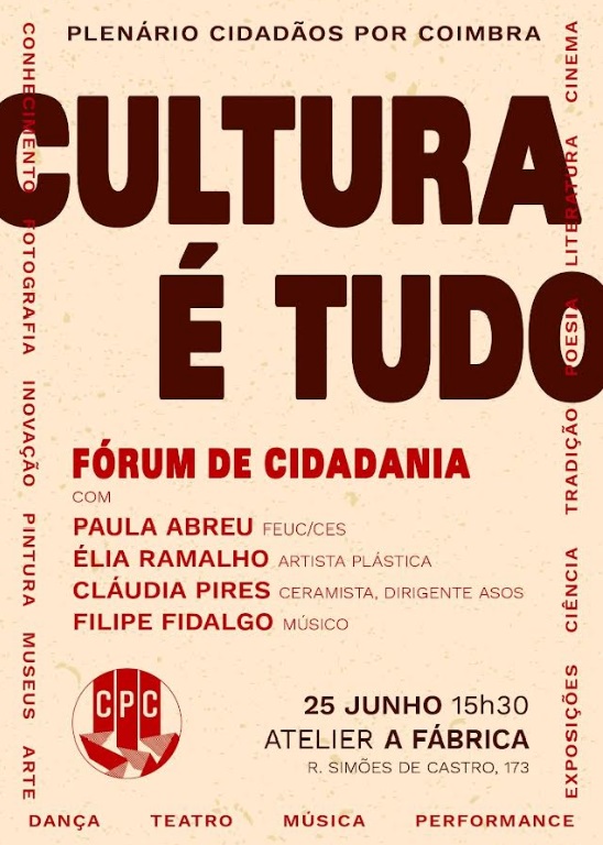 Rádio Regional do Centro: Ateliê ‘A Fábrica’ recebe debate sobre a Cultura em Coimbra