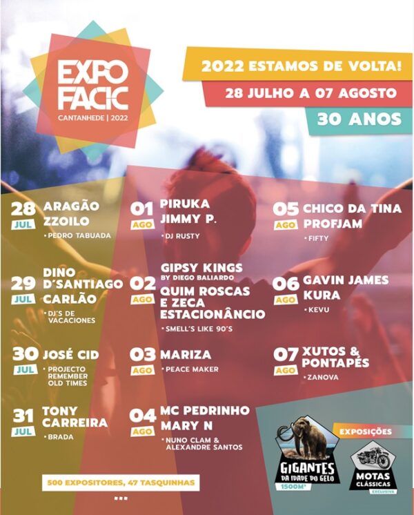 Rádio Regional do Centro: Cartaz EXPOFACIC Cantanhede 2022
