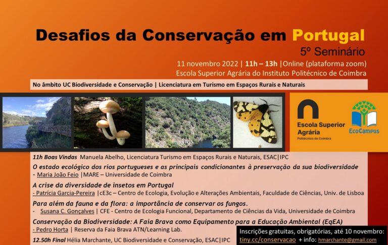 Rádio Regional do Centro: Agrária de Coimbra promove 5.º Seminário Desafios da Conservação em Portugal