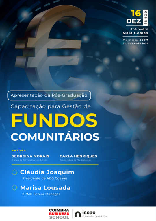 Rádio Regional do Centro: Coimbra Business School com pós-graduação Capacitação para Gestão de Fundos Comunitários
