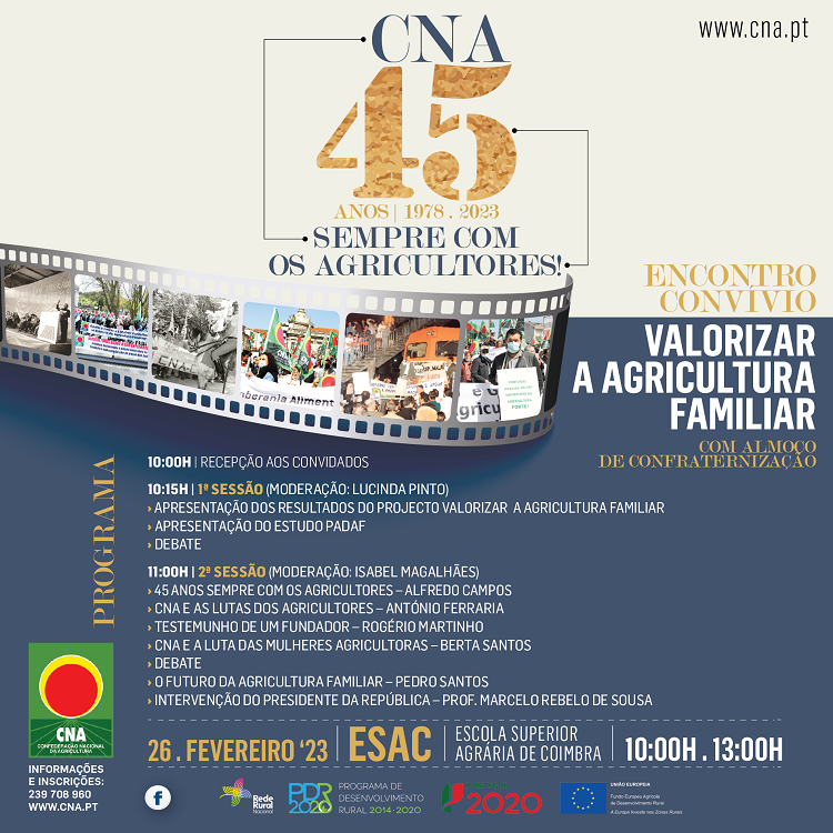 Rádio Regional do Centro: CNA assinala 45 anos com sessão na Escola Agrária de Coimbra