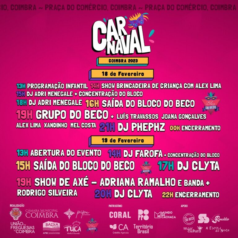 Rádio Regional do Centro: Carnaval brasileiro vai invadir as ruas da Baixa de Coimbra nos dias 18 e 19 de Fevereiro