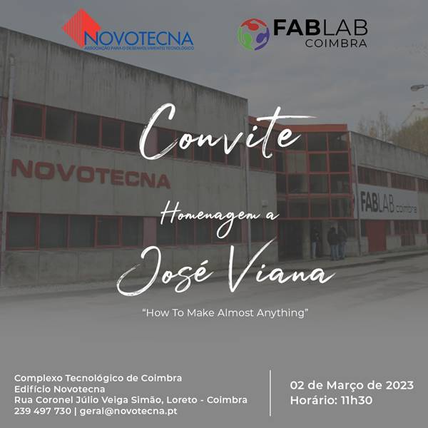 Rádio Regional do Centro: Novotecna e Fablab Coimbra homenageiam José Viana