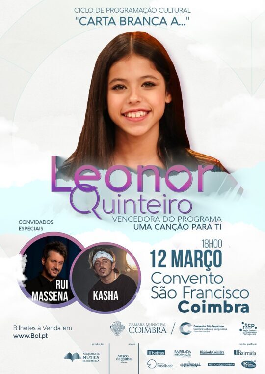 Rádio Regional do Centro: Leonor Quinteiro canta autores portugueses domingo no Convento São Francisco