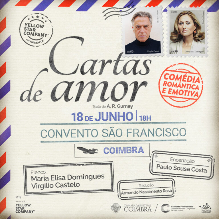 Rádio Regional do Centro: Maria Elisa e Virgílio Castelo levam “Cartas de Amor” ao Convento São Francisco