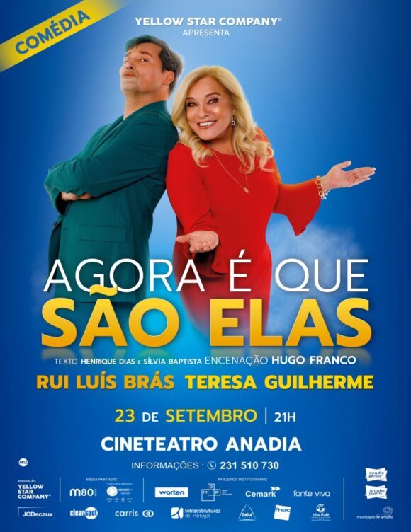 Rádio Regional do Centro: Comédia «Agora é que são elas» no Cineteatro Anadia
