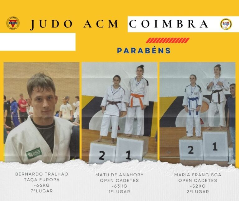 Rádio Regional do Centro: Judocas da ACM de Coimbra conquistam pódios no Open de Cadete