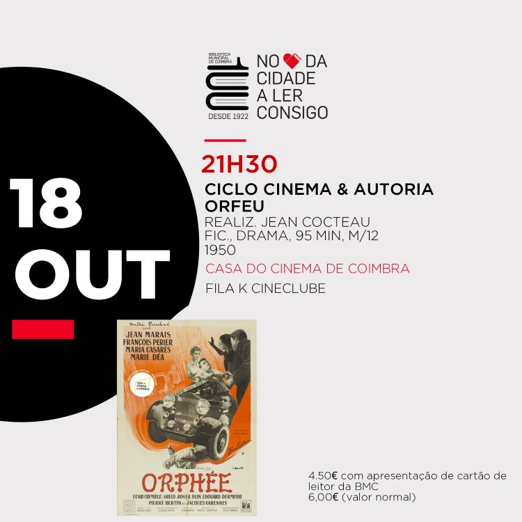 Rádio Regional do Centro: “Orfeu” de Jean Cocteau na Casa de Cinema de Coimbra