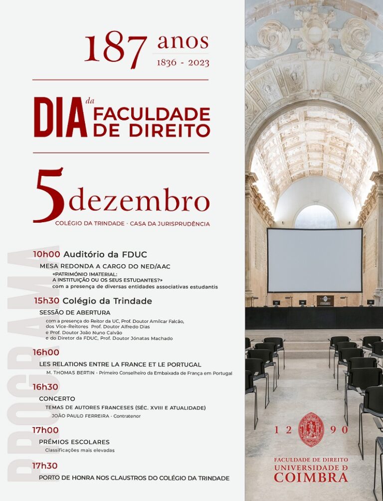 Rádio Regional do Centro: Dia da Faculdade de Direito da UC celebra-se esta terça-feira