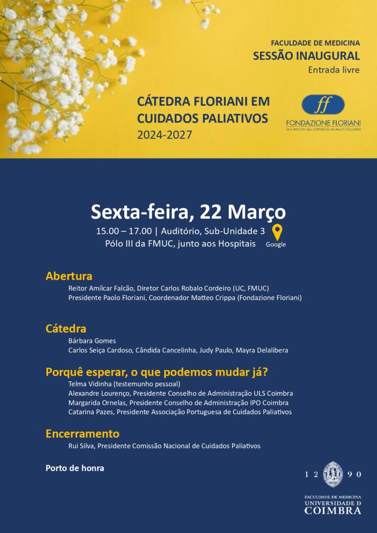 Rádio Regional do Centro: Universidade de Coimbra estabelece nova cátedra para impulsionar cuidados paliativos
