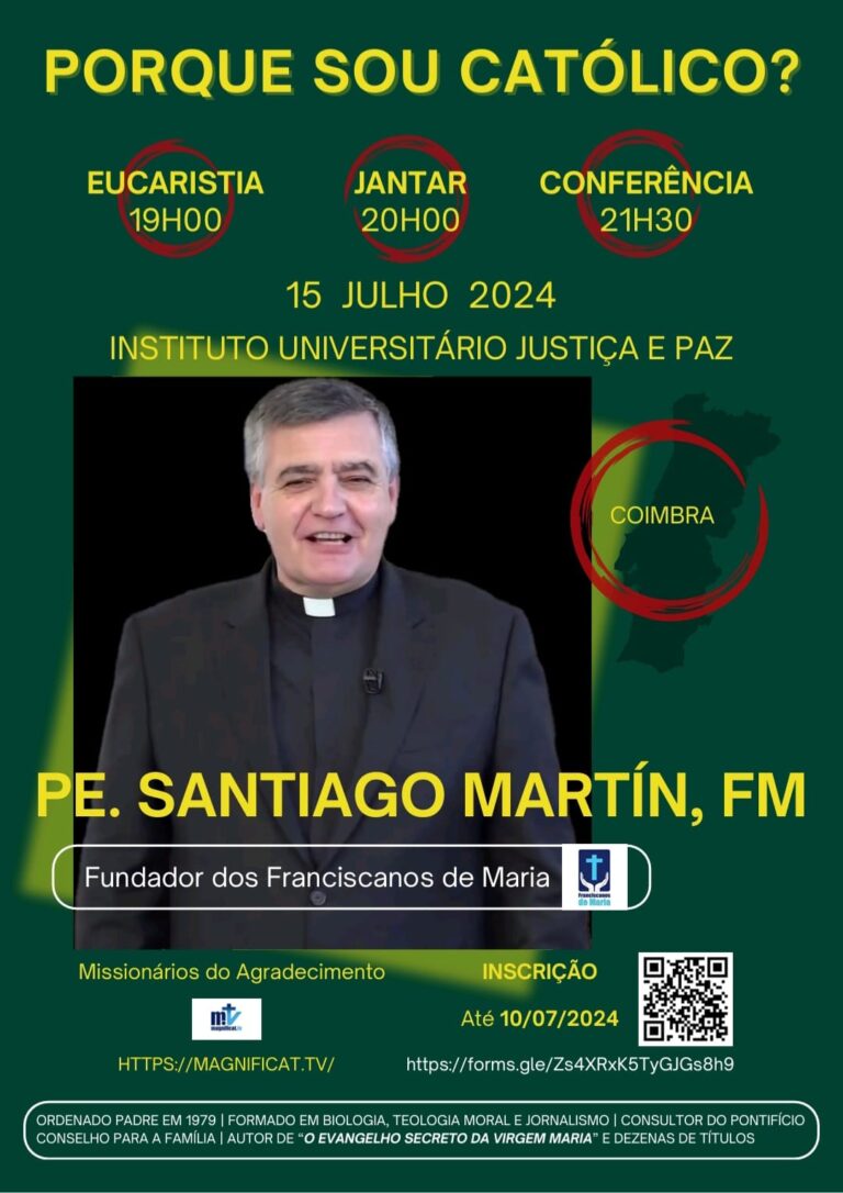 Rádio Regional do Centro: “Porque sou Católico”: P. Santiago Martin hoje no Instituto Universitário Justiça e Paz