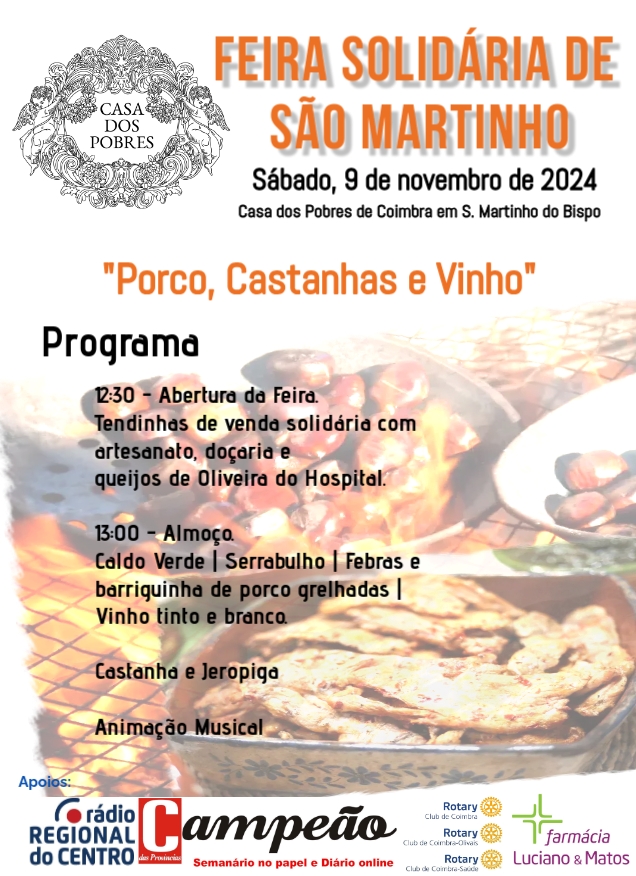 Rádio Regional do Centro: Casa dos Pobres de Coimbra realiza “Feira Solidária de São Martinho”
