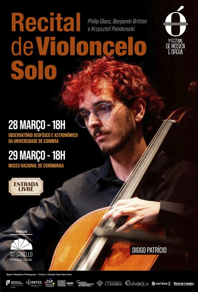 Rádio Regional do Centro: Recitais de violoncelo solo de Diogo Patrício em Coimbra e Conímbriga