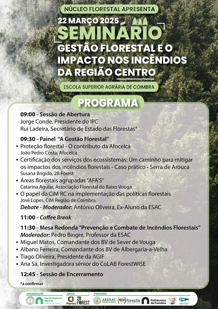 Rádio Regional do Centro: ESAC promove Seminário “A Gestão Florestal e o Impacto nos Incêndios na Região Centro”