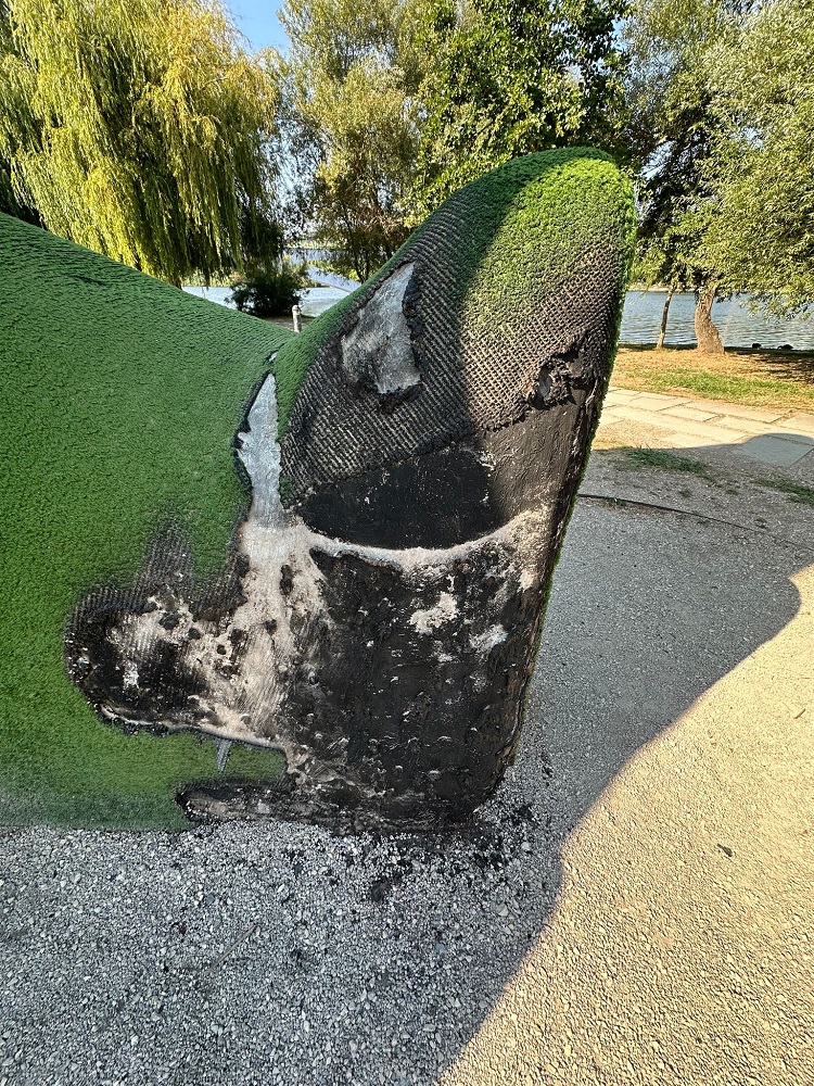 Rádio Regional do Centro: Vandalizado o Urso do Parque Verde em Coimbra
