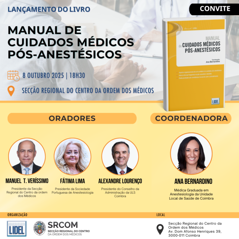 Rádio Regional do Centro: SRCOM acolhe lançamento de livro em língua portuguesa dedicado à Medicina Pós-Anestésica