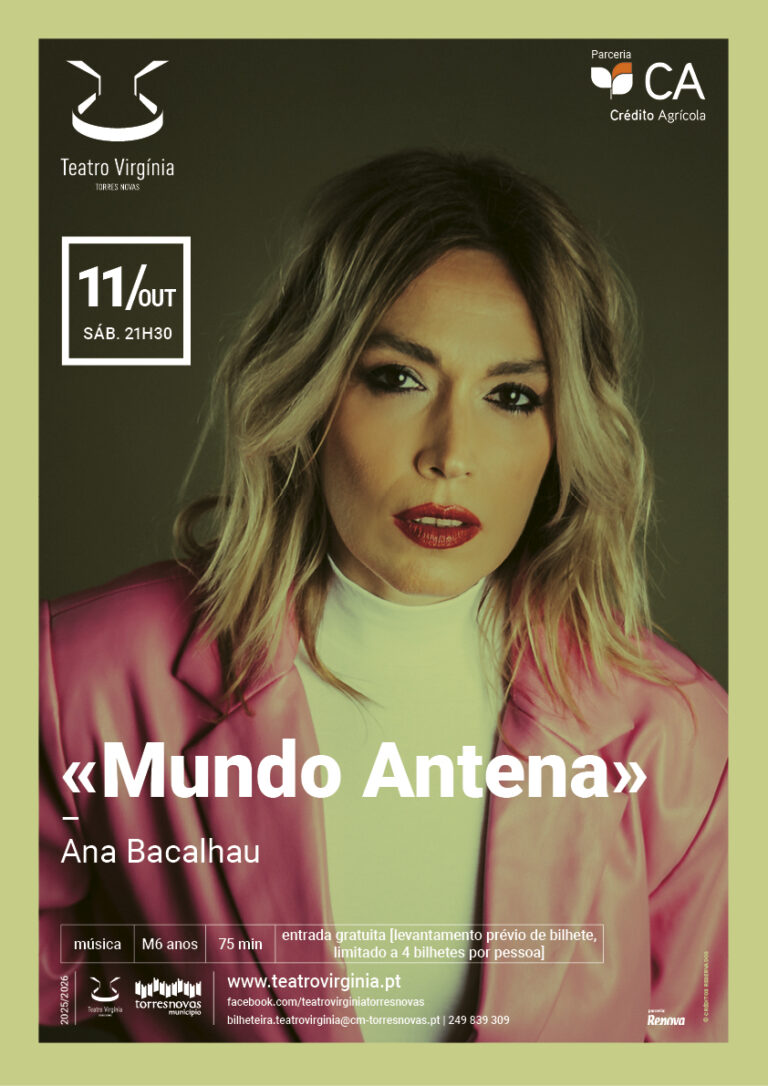 Rádio Regional do Centro: Concerto de Ana Bacalhau no Teatro Virgínia em Torres Novas com entrada gratuita