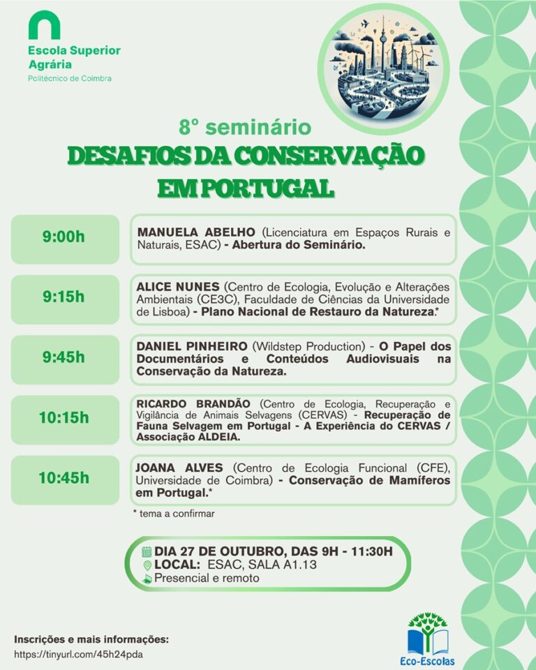 Rádio Regional do Centro: Agrária de Coimbra promove 8.º Seminário “Desafios da Conservação em Portugal”