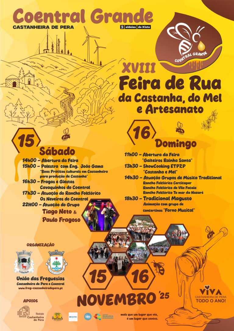 Rádio Regional do Centro: Feira de rua celebra mel, castanha e artesanato em Castanheira de Pera