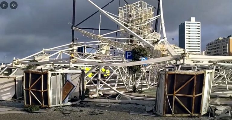 Rádio Regional do Centro: Mau tempo: Roda gigante da Figueira da Foz caiu