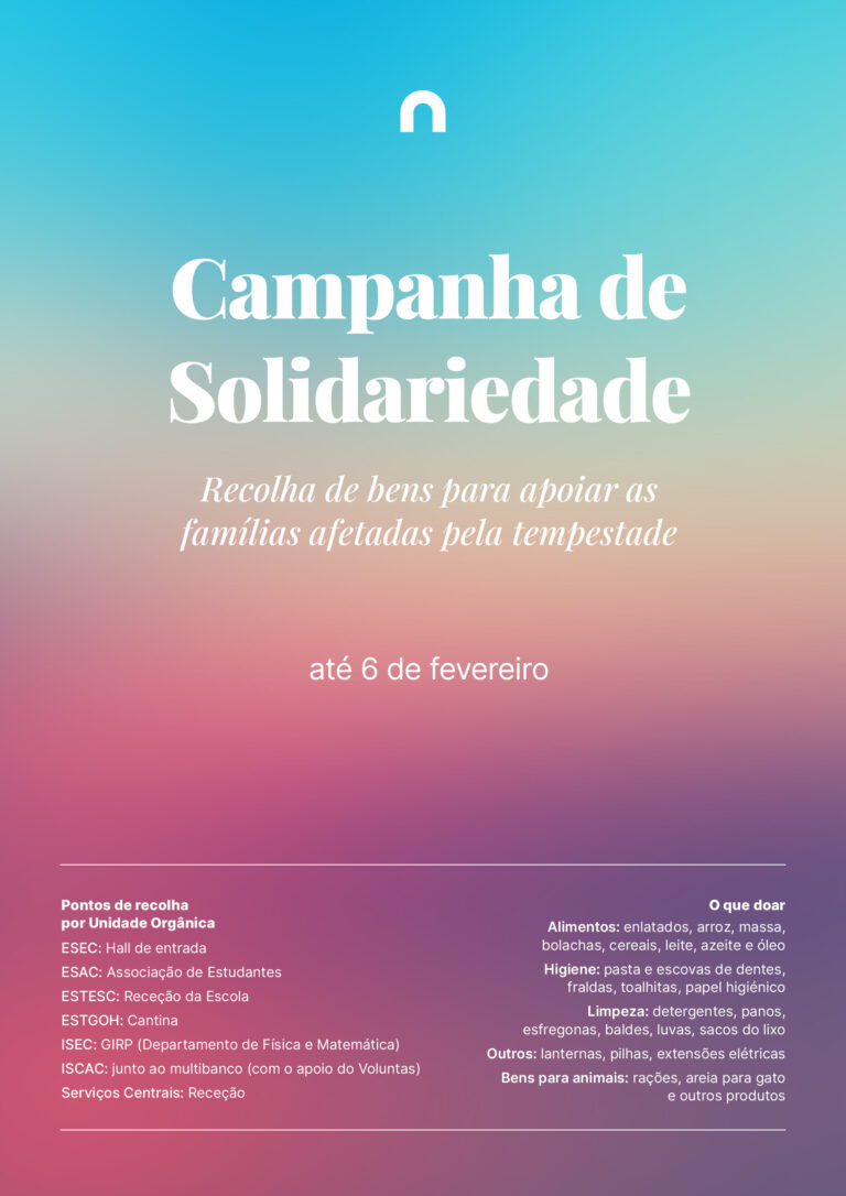 Rádio Regional do Centro: Politécnico de Coimbra promove campanha de solidariedade