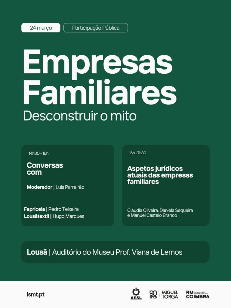 Rádio Regional do Centro: ISMT e AESL organizam sessão sobre Empresas Familiares na Lousã