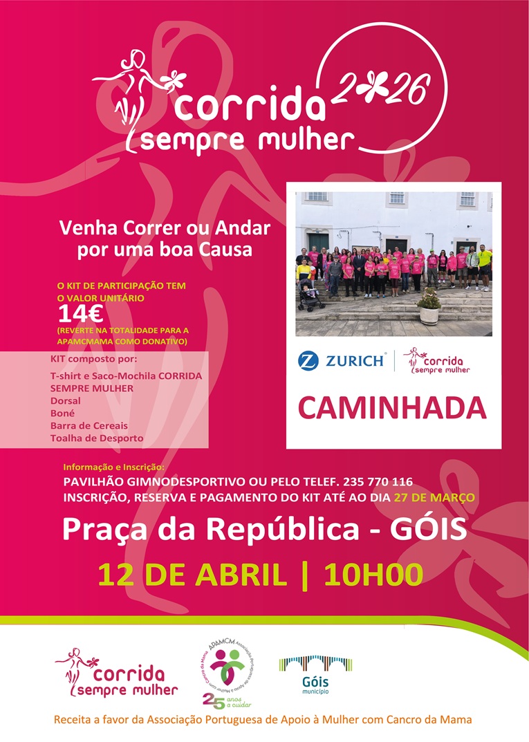 Rádio Regional do Centro: Góis acolhe edição 2026 da “Corrida Sempre Mulher” a favor da APAMCM