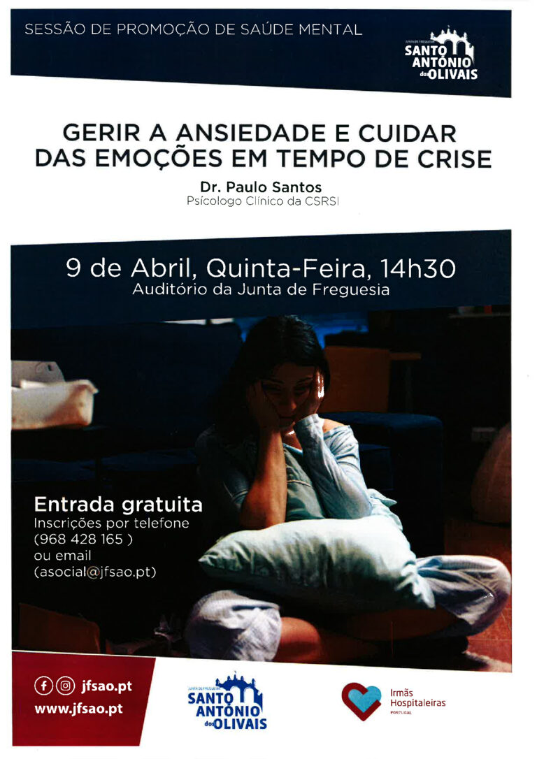 Rádio Regional do Centro: JF de Santo António dos Olivais realiza sessão de promoção de saúde mental